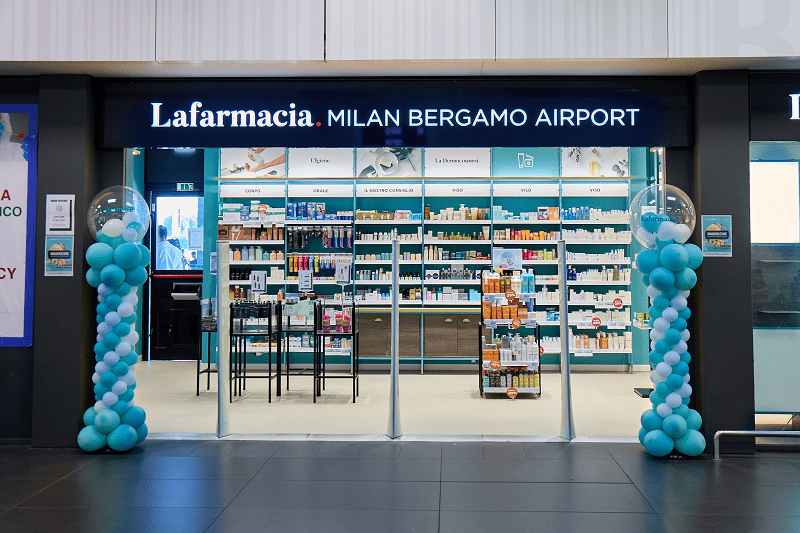 Lafarmacia.Milan Bergamo Airport si rinnova secondo il format Lafarmacia